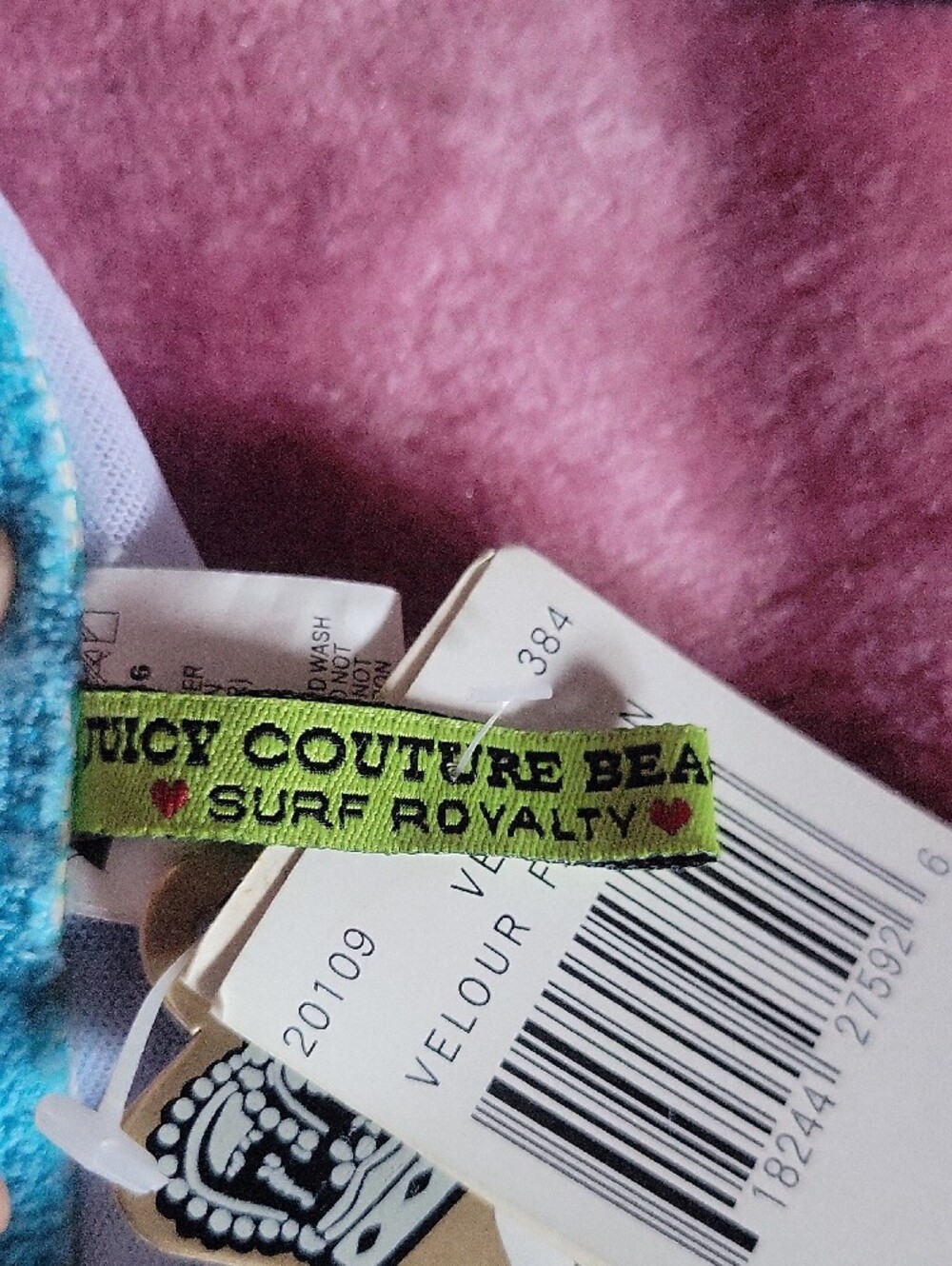 Juicy Couture Turquoise Blue Embroidered Bikini Set - Picture 4 of 9